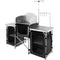 Camping Kitchen Table Folding Aluminum 3 Cupboard Windscreen Black