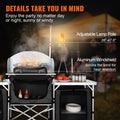 Camping Kitchen Table Folding Aluminum 3 Cupboard Windscreen Black