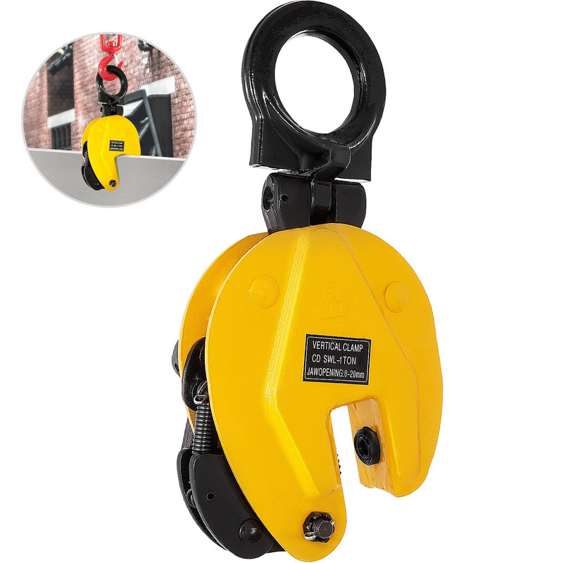 Vertical Plate Lifting Clamp 1T Steel Dog Grip Sling