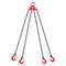 Chain Sling 10mm 3m G80 4 Leg Grab Hooks 10.4 Ton Capacity