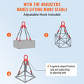 Chain Sling 8mm x 150cm 5 Ton G80 Engine Hoist Lifting Chains Hooks