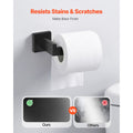 Matte Black Bathroom Hardware Set, 5 Pieces Stainless Steel Bathroom Accessories Set, 24-inch Towel Bar, Towel Rack, 2 Robe Towel Hooks, Toilet Paper Holder, for Bath Room, Wall Mounted