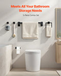 Matte Black Bathroom Hardware Set 5pc 24