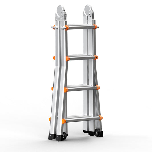 Telescoping Ladder 13FT Aluminum Compact Extension Portable 330lb