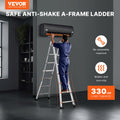 Telescoping Ladder 13FT Aluminum Compact Extension Portable 330lb