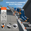 Telescoping Ladder 13FT Aluminum Compact Extension Portable 330lb