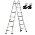 Telescoping Ladder 13FT Aluminum Compact Extension Portable 330lb
