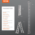 Telescoping Ladder 20ft A Frame Extension Multi-Function