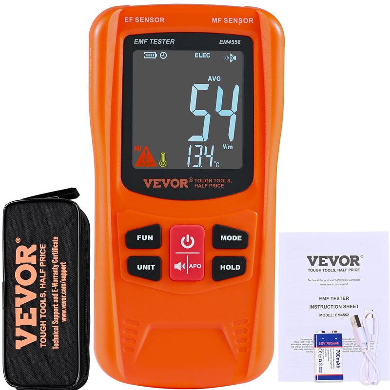 EMF Meter 5Hz-6GHz Handheld Rechargeable Electromagnetic Field Detector