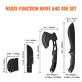 Hunting Knife and Hatchet Axe Combo Set Sheath Fixed Blade Knife Camping