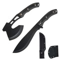 Hunting Knife and Hatchet Axe Combo Set Sheath Fixed Blade Knife Camping
