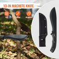 Hunting Knife Hatchet Combo Set Fixed Blade Camping Sheath