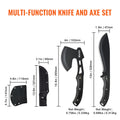 Hunting Knife Hatchet Combo Set Fixed Blade Camping Sheath