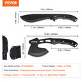 Hunting Knife Hatchet Combo Set Fixed Blade Camping Sheath