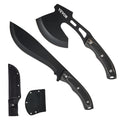 Hunting Knife Hatchet Combo Set Fixed Blade Camping Sheath