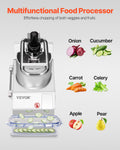 Food Processor Vegetable Chopper 6 Blades Stainless Steel