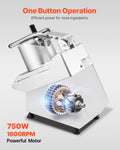 Food Processor Vegetable Chopper 6 Blades Stainless Steel