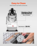 Food Processor Vegetable Chopper 6 Blades Stainless Steel