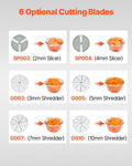 Food Processor Vegetable Chopper 6 Blades Stainless Steel