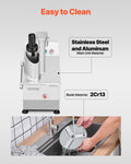 Food Processor Vegetable Chopper 6 Blades Stainless Steel