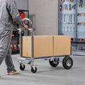 2 in 1 Hand Truck 453.6kg Load Capacity Convertible Dolly Trolley