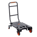 Aluminum Hand Truck, 2 in 1, 136 kg Max Load Capacity, Heavy Duty Industrial Convertible Folding Hand Truck and Dolly, Utility Cart Converts from Hand Truck to Platform Cart with Rubber Wheels