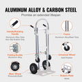 Aluminum Hand Truck 2 in 1 363kg Folding Dolly Platform Cart