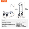Aluminum Hand Truck 2 in 1 363kg Folding Dolly Platform Cart
