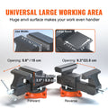 16.7cm Bench Vise Anvil Swivel Locking Base Heavy Duty Iron