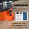 16.7cm Bench Vise Anvil Swivel Locking Base Heavy Duty Iron