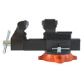 16.7cm Bench Vise Anvil Swivel Locking Base Heavy Duty Iron