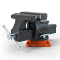 16.7cm Bench Vise Anvil Swivel Locking Base Heavy Duty Iron