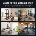 Power Tower Pull Up Dip Station 10-Level Adjustable Bench 440LBS