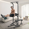Power Tower Pull Up Dip Station 10-Level Adjustable Bench 440LBS