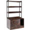 VEVOR Wooden Cat Litter Box Enclosure Furniture Hidden 3 Shelves