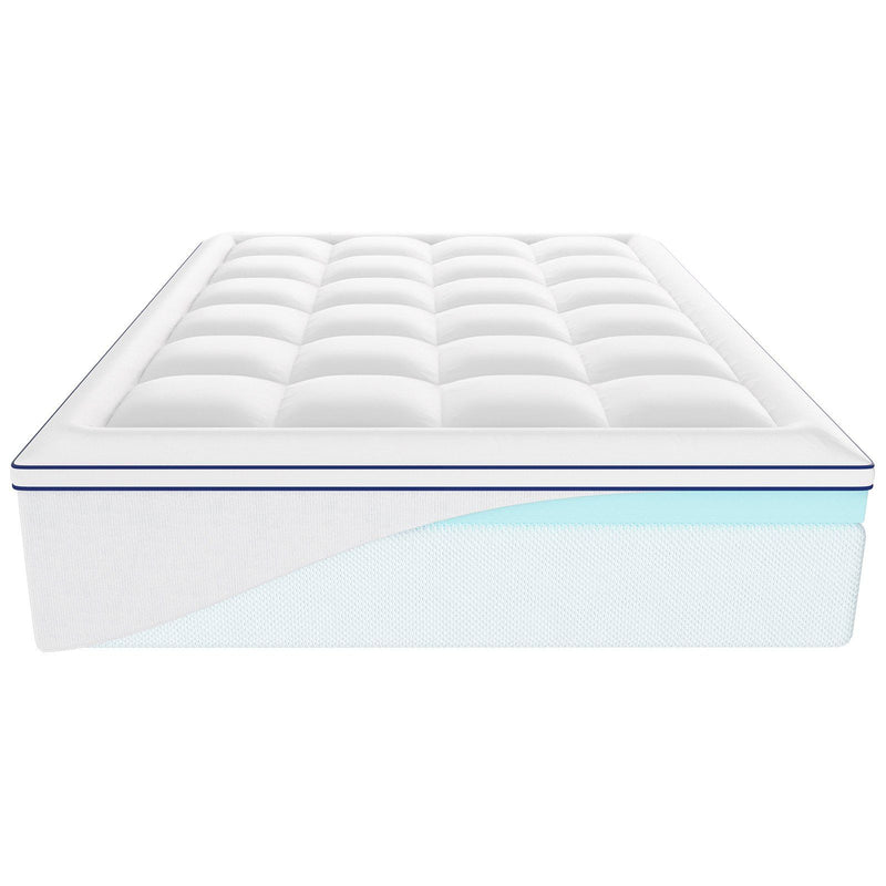 QUEEN Memory Foam Mattress Topper 76mm Fibre Fill Cooling