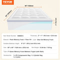 QUEEN Memory Foam Mattress Topper 76mm Fibre Fill Cooling