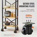 Levitex Leveling Casters Set 4 1000kg Heavy Duty Swivel Wheels