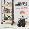 Levitex Levelling Casters Set 4 500kg Heavy Duty Swivel Wheels