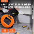 Fish Tape 30.5m 4.2mm Fiberglass Wire Puller Cable Conduit Tool