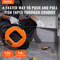 Fish Tape 36.58m 3mm Steel Wire Puller Cable Tool Electrical Conduit