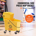 Mop Bucket 26L Side Press Wringer Yellow Commercial Floor