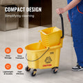 Mop Bucket 26L Side Press Wringer Yellow Commercial Floor