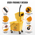 Mop Bucket 26L Side Press Wringer Yellow Commercial Floor