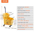 Mop Bucket 26L Side Press Wringer Yellow Commercial Floor