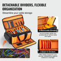 DJ Cable Bag 600x300x325mm 1200D Oxford 9 Dividers Padded Strap