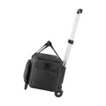 Rolling DJ Cable Bag 1680D Padded Gig Bag 6 Dividers Wheels