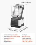 2200W Blender 2L Smoothie Mixer Ice Crushing Food Processor White