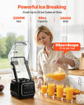 Blender 2L 2200W Ice Crushing Food Processor Self-Cleaning Black