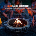 Fire Pit Ring 35in Outer 31in Inner Carbon Steel Campfire Bonfire